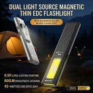 Mini Flashlight EDC Magnet LED EDC - 800LM USB Rechargeable Flashlight Torchlight Lampu Suluh