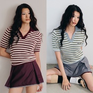 maison KEEPS | Gwen Knitted Polo Striped Shirt