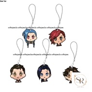 Arcane Jinx Vi Caitlyn Ekko Viktor acrylic mobile phone keychain, Arcane small pendant, c-string