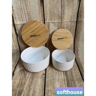 Combo set Of 2 Bowls, Bowls With Lovely Wooden Lids Gifted From ensure Milk