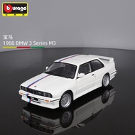 Bburago 1:24 1988 BMW M3 (E30) Series Sports Car Static Die Cast Vehicles Collectible Model Car Toys