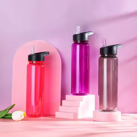 750ml Gym Portable Leakproof Drinking Cup Clear Food Degree Plastic Water Bottles