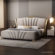 2m Leather-Covered Bed Owner Genuine Leather Art Wedding Italian 1.5m Household Double Storage Soft 