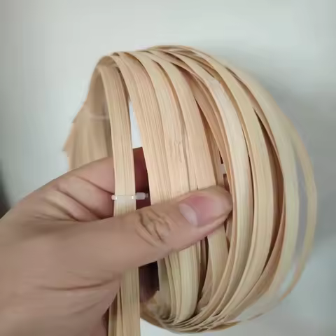 10 Meters Flat Bamboo Core 5mm/8mm/10mm Natural Bamboo strip for Chair Repairing Basket Weaving Van