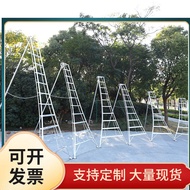 HY/💯JZ05Ladder Landscaping Triangle Ladder Orchard Picking Green Plant Pruning Aluminium Alloy Herringbone Ladder Foldin