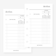 Pocket Inbox Planner Insert Agenda Refill for Pocket size 6 Ring Binder 3.2 x 5