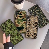 TPU Black Phone Case Samsung M14 A14 A15 A24 A34 A54 F54 M54 camouflage Casing