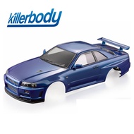 Killerbody 1/10 GTR R34 Skyline BNR34 RC drift body shell complete body