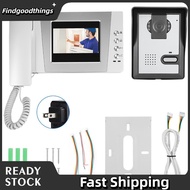 findgoodthings Naroote Apartment Wired Video Door Phone Audio Visual Entry System 4.3In Colorful Scr