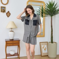 ชุดนอน Muslin Pajamas Collection Muslin Pet รุ่น Davys Gray (N3267 T3267 Y3267 Y3268)|ชุดนอนคู่รักช