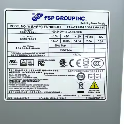 FSP Group Inc FSP180-50LE Server Power Supply 180W