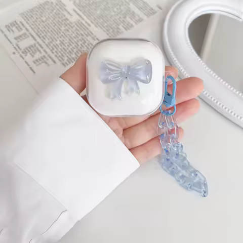 Korean Bowknot Case For Samsung Galaxy Buds Live Buds Pro Buds2 Protective Earphone Cover For Samsun