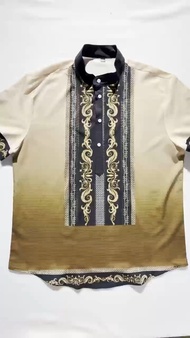 2025 Full Sublimation Barong Tagalog for Men Modern Polo Shirt for Men Philippine Ethnic Men's Vinta