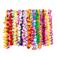 Hawaiian Leis Necklace Artificial Flower Necklaces Luau Leis Tropical Flower Necklace for Summer Gra