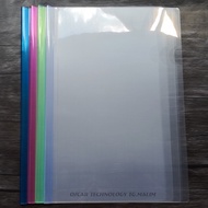 A4 Transparent Plastic Rod Clip File / Document Report File / Organizer Binder / Fail Klip Rod Plast