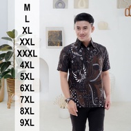 100% COTTON SHIRT Men's Jumbo Short Sleeve Batik Shirt ML XL XXL XXXL 4XL 5XL 6XL 7XL 8XL 9XL Fine P