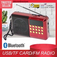 Portable Rechargeable FM Radio Bluetooth MP3 Player USB TF Card Audio/Small Radio Portable