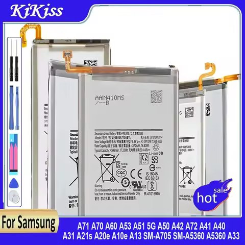 Battery For Samsung Galaxy A71 A70 A60 A53 A51 5G A50 A42 A72 A41 A40 A31 A21s A20e A10e A13 SM-A705