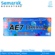 Standard AE7 Pulpen Oil Gel 0.3 / 0.38 / 0.5 / 0.7 [1 Pack / 12 Pcs]