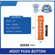 TOMBOL Hoist Push Button COB-63 6 Buttons (UP-DOWN-EAST-WEST-SOUTH-NORTH) BEST QUALITY.