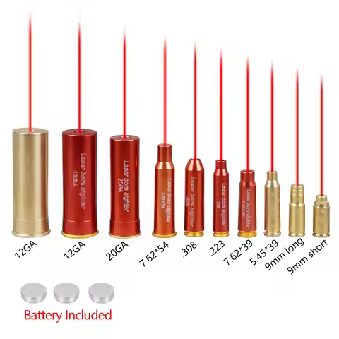 Dry Laser Boresighter Red 20GA Zeroing Tool for 7.62x39 .223 .308 5.45x39.