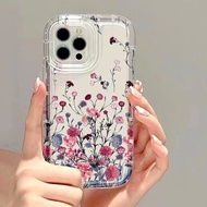 Good case Flower Leaf Pattern Phone Case For Samsung Galaxy A55 5G A50 A34 A54 A14 A53 A22 A71 A10S A32 A12 A04 A50s A51 A31 A21S A20S A30s A04E A52s A04s A23 A52 A03 A20 A13 A11 A03s A30 TPU Transparent AirBag Phone Case Soft Protective Cover