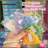 HAPPYLEAF Pearlescent Perler Bead, Heat Press Handmade Perler Beads, 2.6mm 23 Colors Handmade DIY Pe