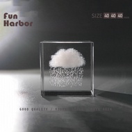 3D Crystal Cloud Cube / 3D Rain Ornament / Raindrop Weather Decoration / Christmas Healing Home Deco