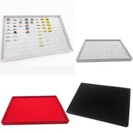 [Local delivery] 100 Slot Cincin Baldu Subang Dulang Pad Paparan Showcase Storage Case Kelabu