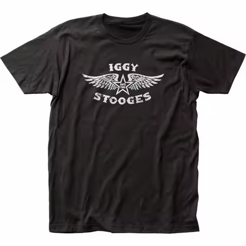 Iggy Pop The Stooges T Shirt Mens Licensed Rock N Roll Band New Black