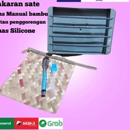 Satay Grill SET + Bamboo Fan + Frying Pan and Spice Grinding Brush