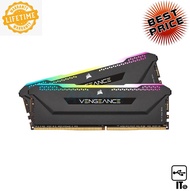 RAM DDR4(3200) 16GB (8GBX2) CORSAIR VENGEANCE RGB PRO SL BLACK (CMH16GX4M2E3200C16) PC ประกัน LT. แรม PC