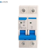 SUCHENHD 2P Circuit Breaker, 2P 400V AC 25A/40A/50A/63A Circuit Breaker, Durable DZ47-63 Leakage Cir