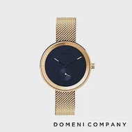 DOMENI COMPANY 經典系列 316L不鏽鋼單眼錶 魅惑藍 (GBM01-32) 金色/32mm