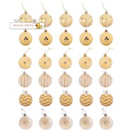 30Pcs Christmas Tree Decor High Qulity White Gold Ball Ornament Bauble Party Hanging Ball for Home C