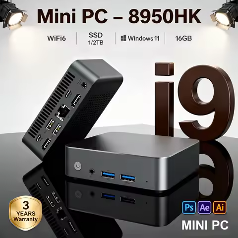 Windows 11 Mini PC Intel Core i9-8950HK/i3-6100U 16 RAM 512/1/2TB SSD PC 3-screen display Mini Pc 4K