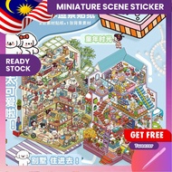 [KW] BIG 3D Scene Sticker | Stiker Landskap Miniatur Comel + Journal, Scrapbook, Puzzle Game, Mainan