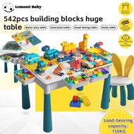 LemonU Baby Blok Jadual Meja Blok Kanak Kanak Meja Mainan Kanak 655 PCS Blok Bangunan