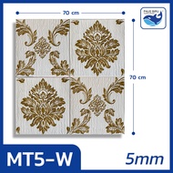 Paus Biru - Wallpaper 3D FOAM / Wallpaper Dinding 3D Motif Foam Batik Bunga More High Quality / Wallfoam 3D 5mm