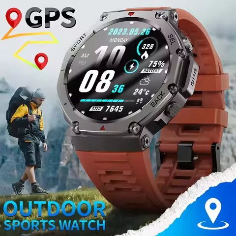 New GPS Smartwatch Military Smart Watch 1.43inch 10ATM Water Resistant Health Monitoring Compass Alt