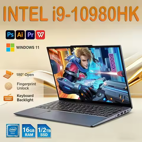 2026 i9 Laptops Windows 11 15.6" Laptop Fingerprint UnIock Intel Core i9-10980HK 16GB RAM 1TB 2TB SS