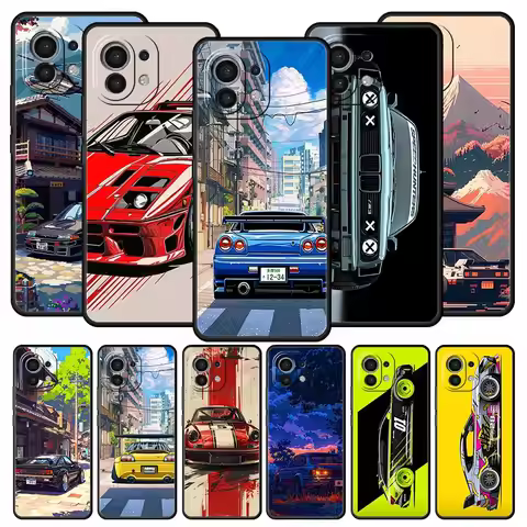 JDM Tokyo Drift Sports Car Phone Case For Xiaomi Mi 17 15 14T 15T 13T 14 13 12 11 11T Poco X7 X6 Pro