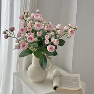 [Quick Shipment] Head Small Camellia Tea Bud Simulation Flower Hand Bouquet Fake Flower Home Living 