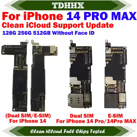 For iPhone 14 / 14Pro / 14 Pro Max Dual SIM ESIM Version Motherboard Without Face ID Clean iCloud Ma