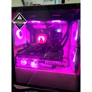 Limited Edition Nezuko Pink Gaming Desktop with Custom Mousepad and Keyboard ARGB Ryzen 5 5600 AMD Water cooling