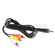 Eachine DC 3.5mm Jack Plug Male 1 to 3 Head RCA AV Input Output Video Cable 1.5m Wire Adatper Cord F