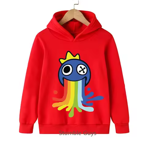 Roblox Indoor Kids Hoodie Spring Autumn Rainbow Friends Sweatshirt