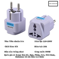 Plug converts 1 German French plug 5mm to 2/3 pin UK/US/EU/AU high quality power plug