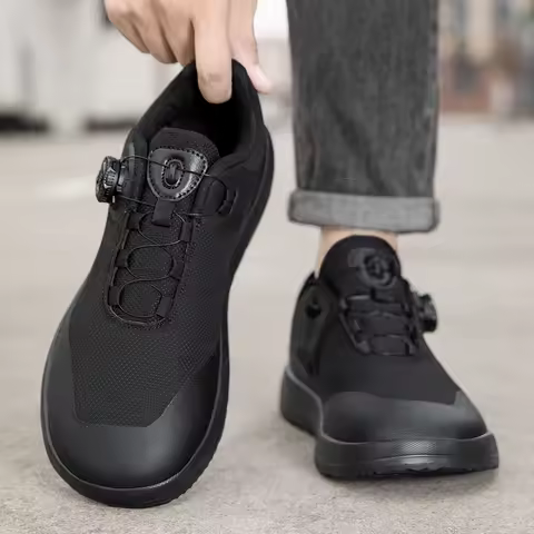 Sneakers Men Shoes Wide Barefoot Shoes for Men Light Minimalist Casual Shoes Breathable Black Walkin