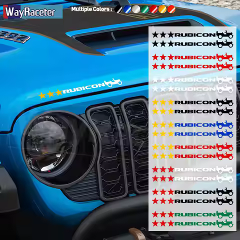 2 Pcs Rubicon Unlimited Hood Bumper Trunk A Pillar Fender Sticker For Jeep Wrangler JK JL TJ YJ CJ G